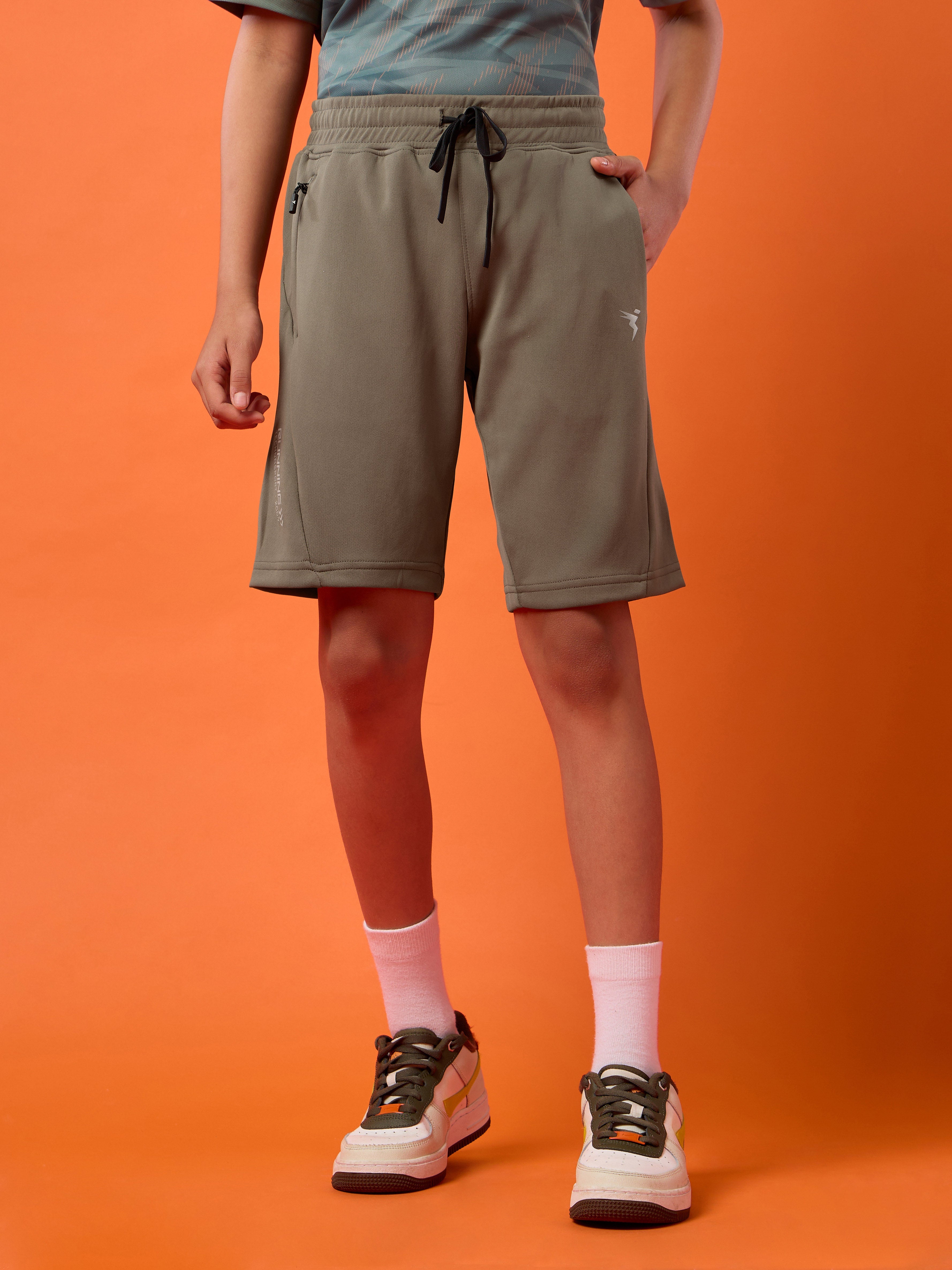 Technosport Kids Shorts - BR26 - SMOKEY OLIVE