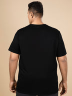 Technosport Crew Neck Tshirt (Honey Comb Fabric) - OR10B - BLACK