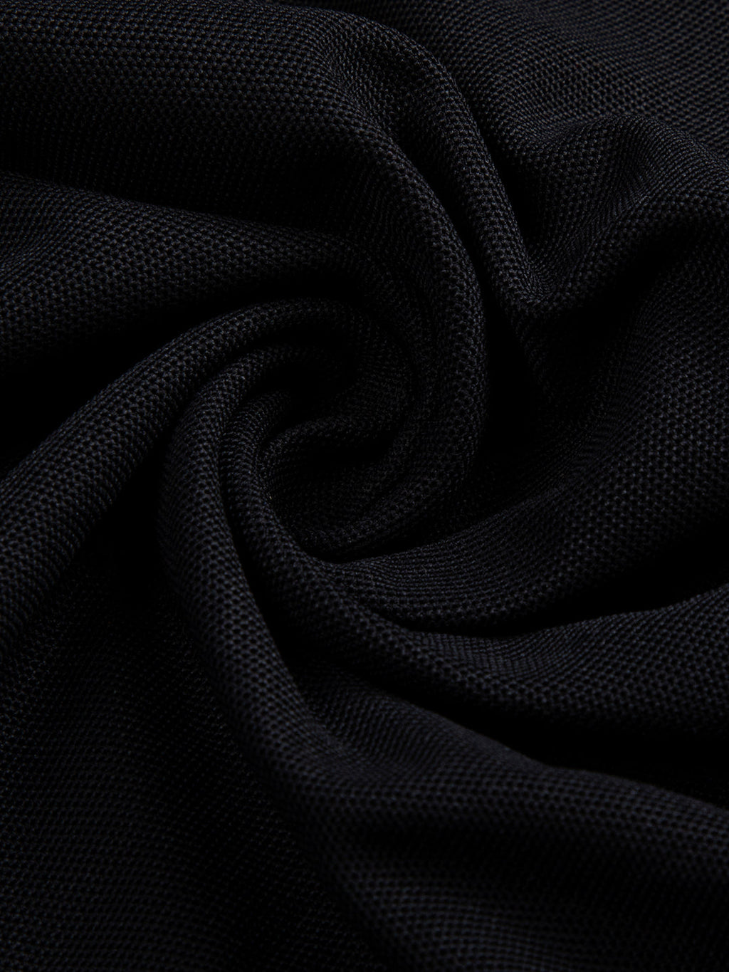 Technosport Crew Neck Tshirt (Honey Comb Fabric) - OR10B - BLACK