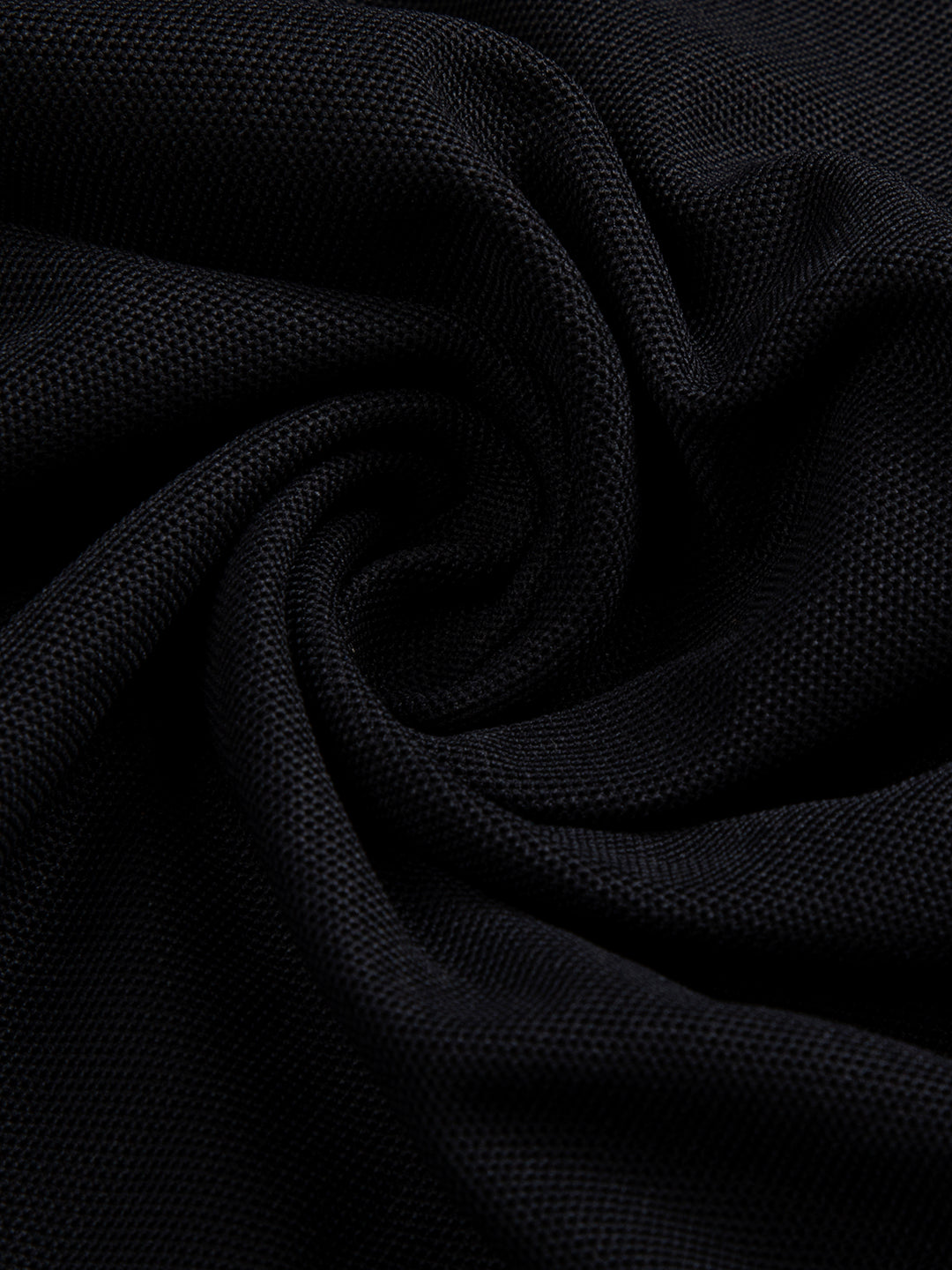 Technosport Crew Neck Tshirt (Honey Comb Fabric) - OR10B - BLACK