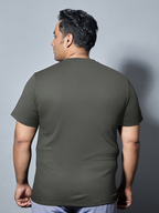 Technosport Crew Neck Tshirt (Honey Comb Fabric) - OR10B - BLACK