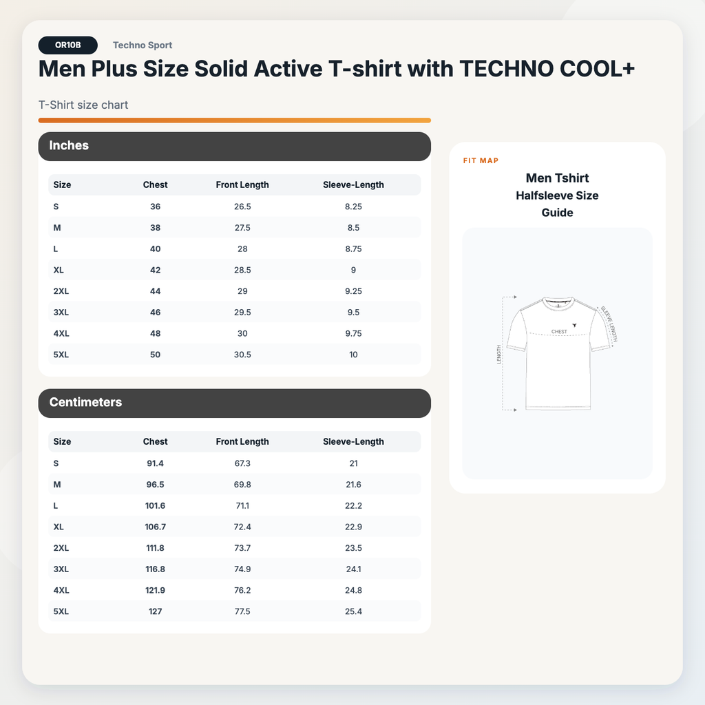 Technosport Crew Neck Tshirt (Honey Comb Fabric) - OR10B - BLACK