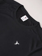 Technosport Crew Neck Tshirt (Honey Comb Fabric) - OR10 - BLACK