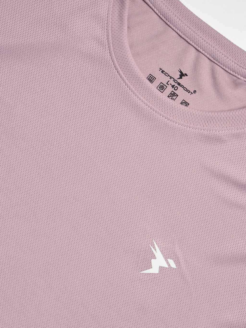 Technosport Crew Neck Tshirt (Honey Comb Fabric) - OR10 - DUSTY PINK