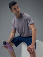 Technosport Crew Neck Tshirt (Honey Comb Fabric) - OR10 - GRAY RIDGE