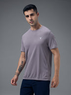 Technosport Crew Neck Tshirt (Honey Comb Fabric) - OR10 - GRAY RIDGE