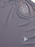 Technosport Crew Neck Tshirt (Honey Comb Fabric) - OR10 - GRAY RIDGE
