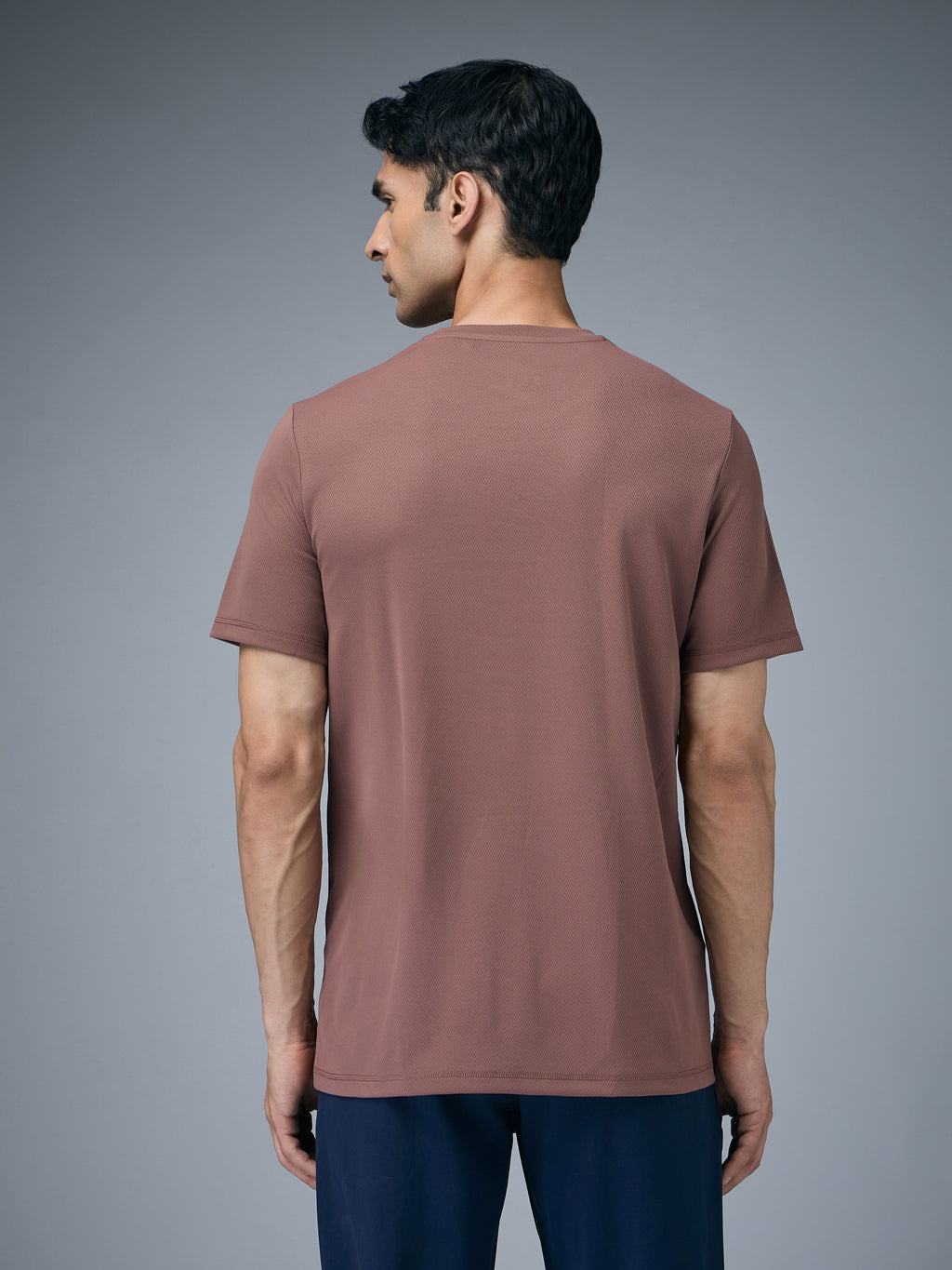 Technosport Crew Neck Tshirt (Honey Comb Fabric) - OR10 - MARSALA