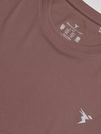 Technosport Crew Neck Tshirt (Honey Comb Fabric) - OR10 - MARSALA