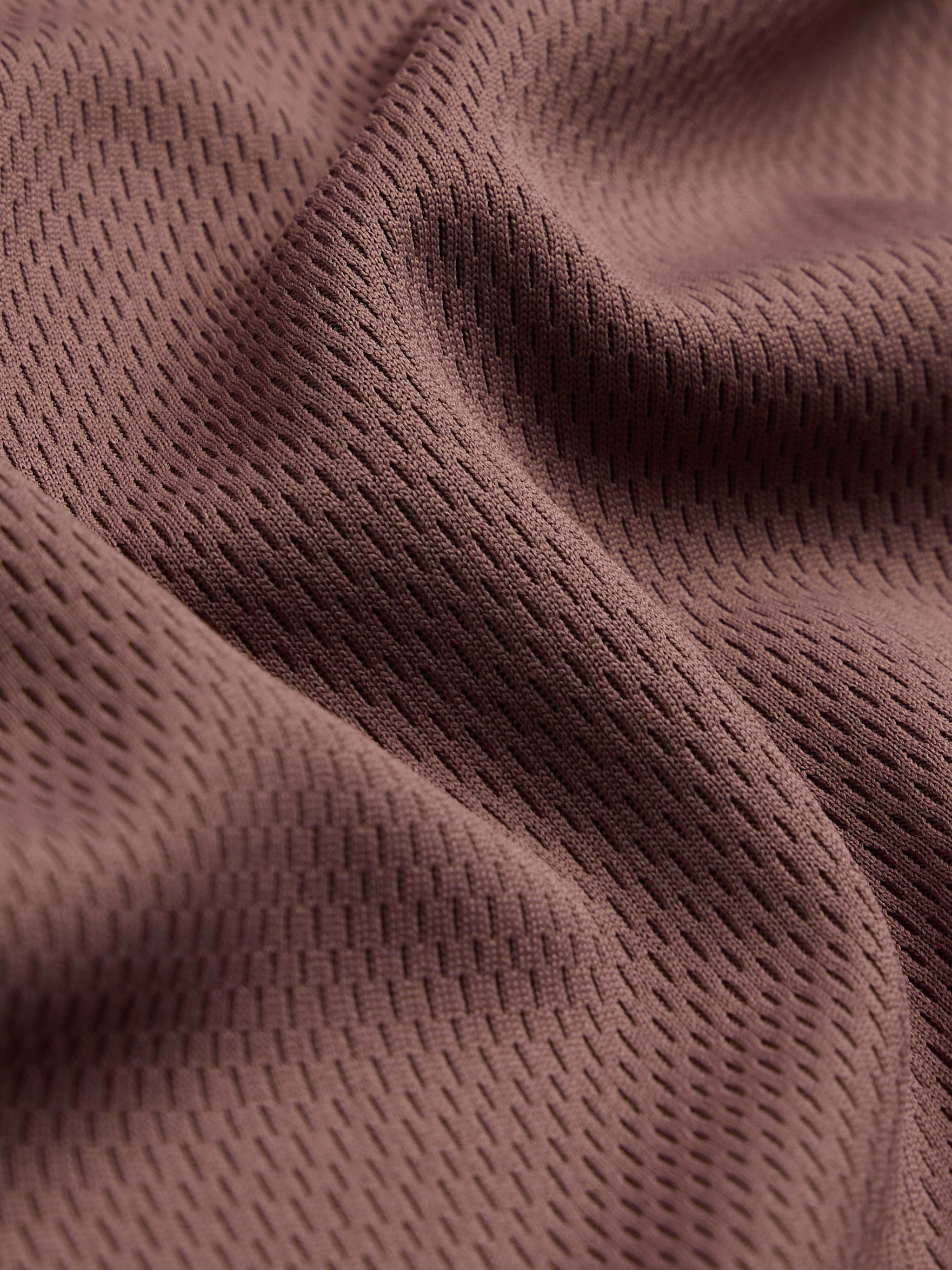 Technosport Crew Neck Tshirt (Honey Comb Fabric) - OR10 - MARSALA