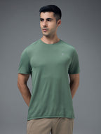 Technosport Crew Neck Tshirt (Honey Comb Fabric) - OR10 - MYRTLE