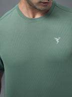 Technosport Crew Neck Tshirt (Honey Comb Fabric) - OR10 - MYRTLE