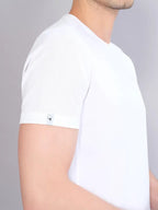 Technosport Crew Neck Tshirt (Honey Comb Fabric) - OR10 - OFF WHITE