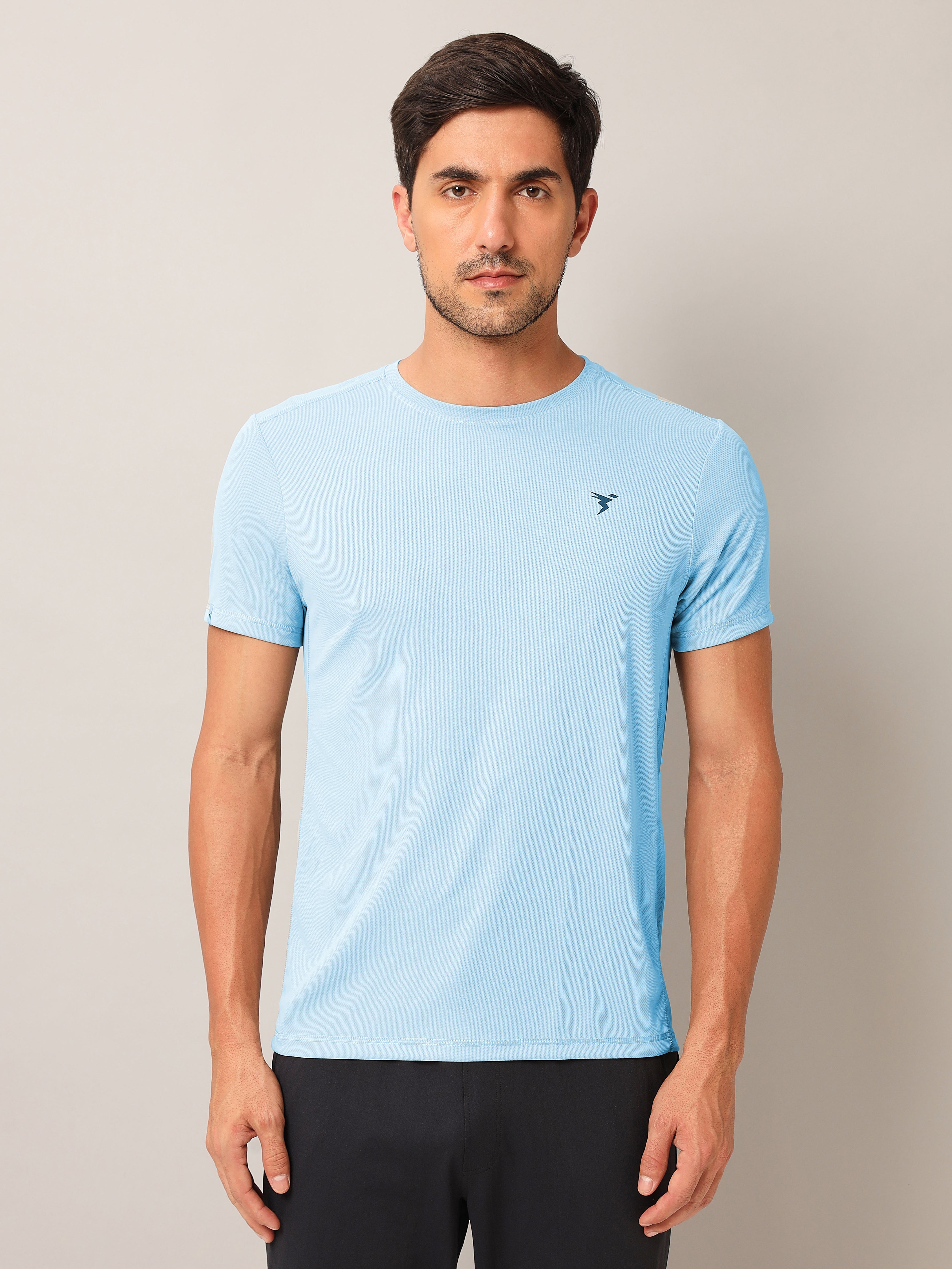 Technosport Crew Neck Tshirt (Honey Comb Fabric) - OR10 - OMPHALODES