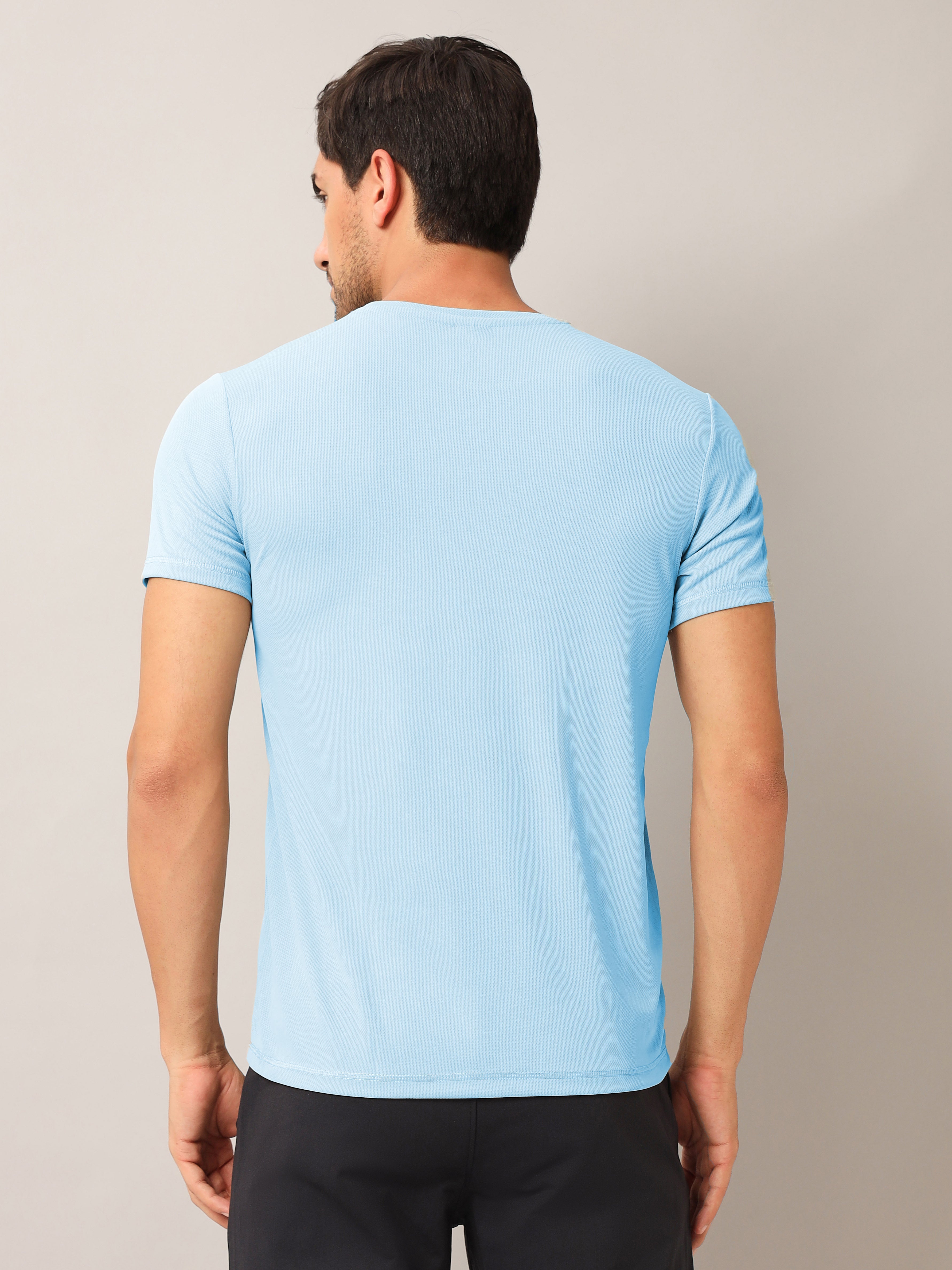 Technosport Crew Neck Tshirt (Honey Comb Fabric) - OR10 - OMPHALODES