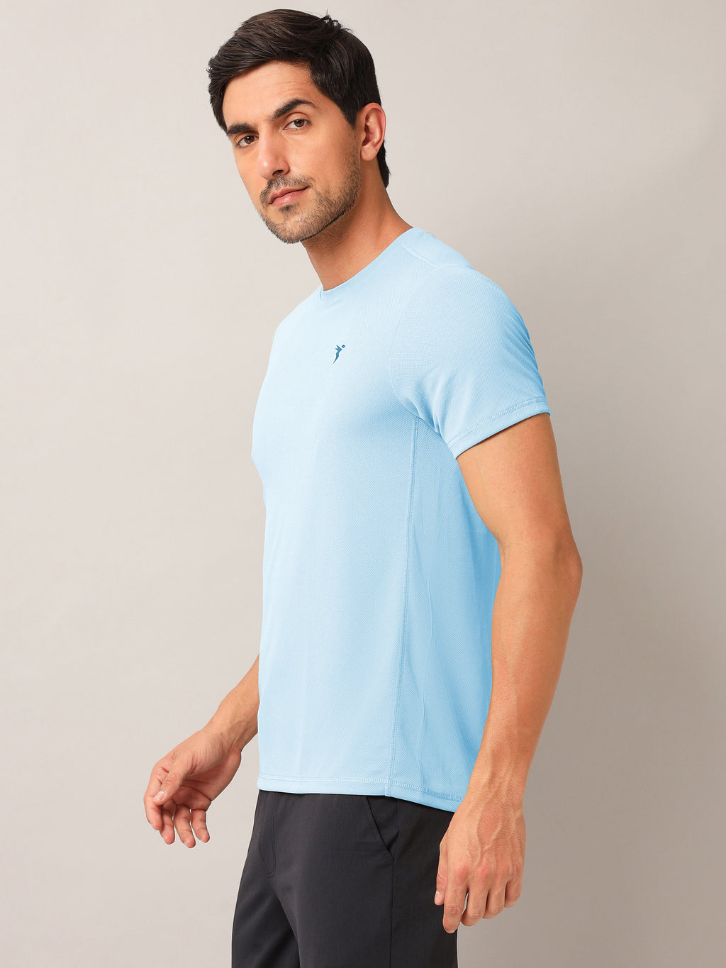 Technosport Crew Neck Tshirt (Honey Comb Fabric) - OR10 - OMPHALODES