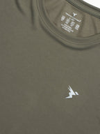 Technosport Crew Neck Tshirt (Honey Comb Fabric) - OR10 - SMOKEY OLIVE