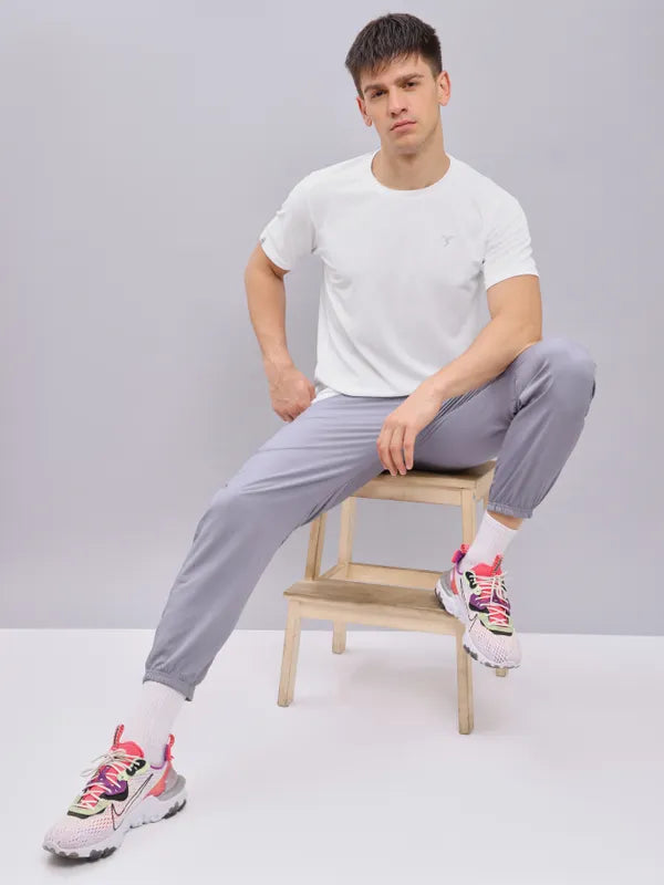 Technosport Crew Neck Tshirt (Honey Comb Fabric) - OR10 - WHITE