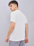 Technosport Crew Neck Tshirt (Honey Comb Fabric) - OR10 - WHITE