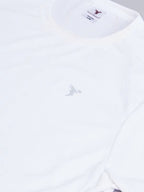 Technosport Crew Neck Tshirt (Honey Comb Fabric) - OR10 - WHITE