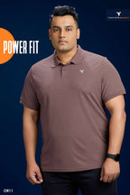 Technosport Solid Collar TShirt (Matpiq) - OR11B - OX BLOOD RED