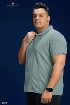 Technosport Solid Collar TShirt (Matpiq) - OR11B - ULTIMATE GRAY