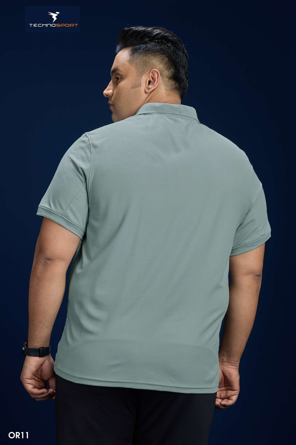 Technosport Solid Collar TShirt (Matpiq) - OR11B - ULTIMATE GRAY