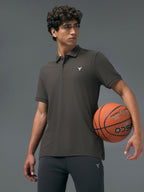 Technosport Collar Neck Tshirt (Matpiq) - OR11 - BLACK