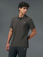 Technosport Collar Neck Tshirt (Matpiq) - OR11 - BLACK