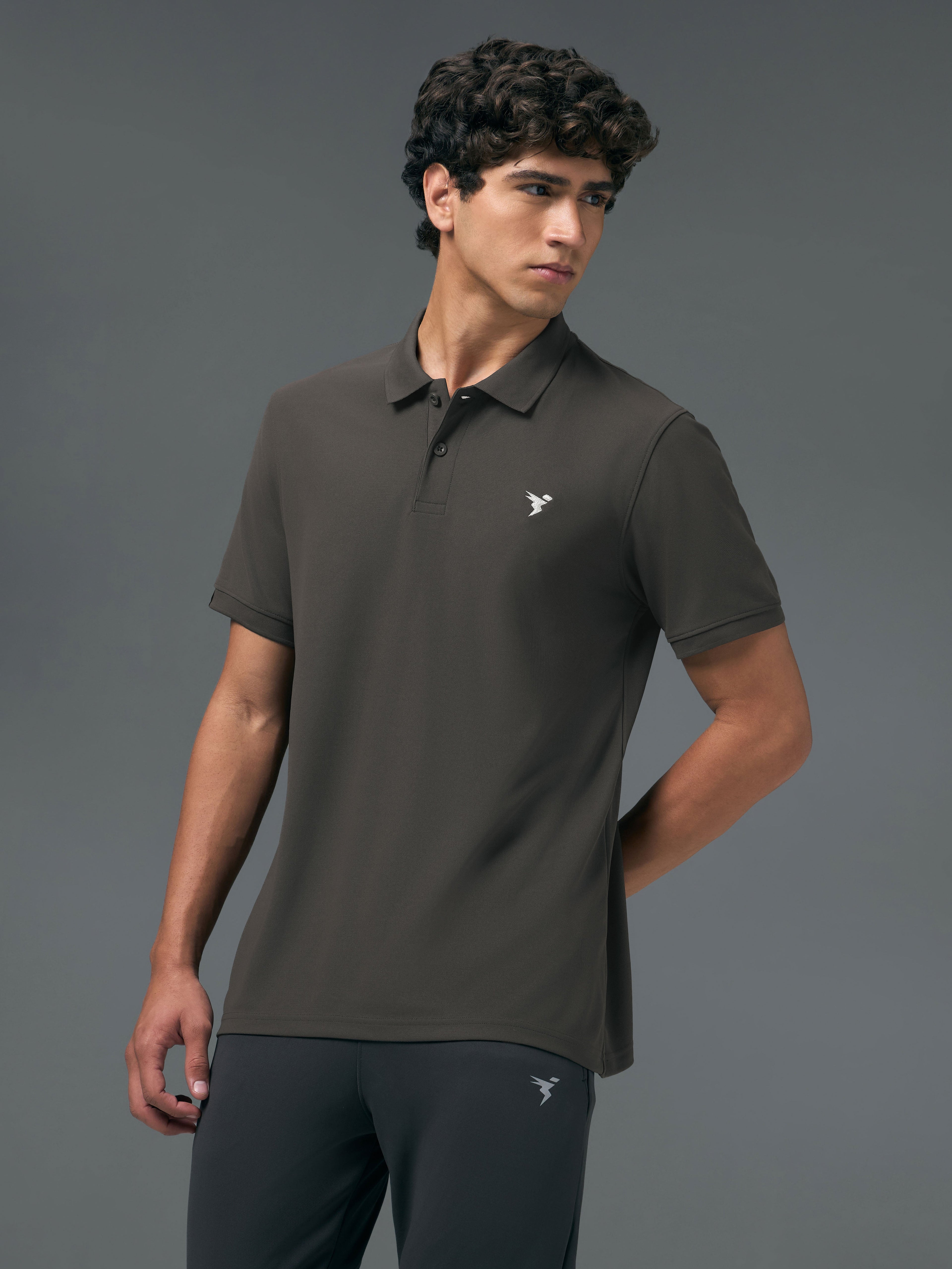 Technosport Collar Neck Tshirt (Matpiq) - OR11 - BLACK