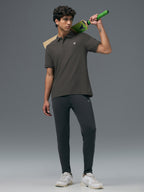 Technosport Collar Neck Tshirt (Matpiq) - OR11 - BLACK
