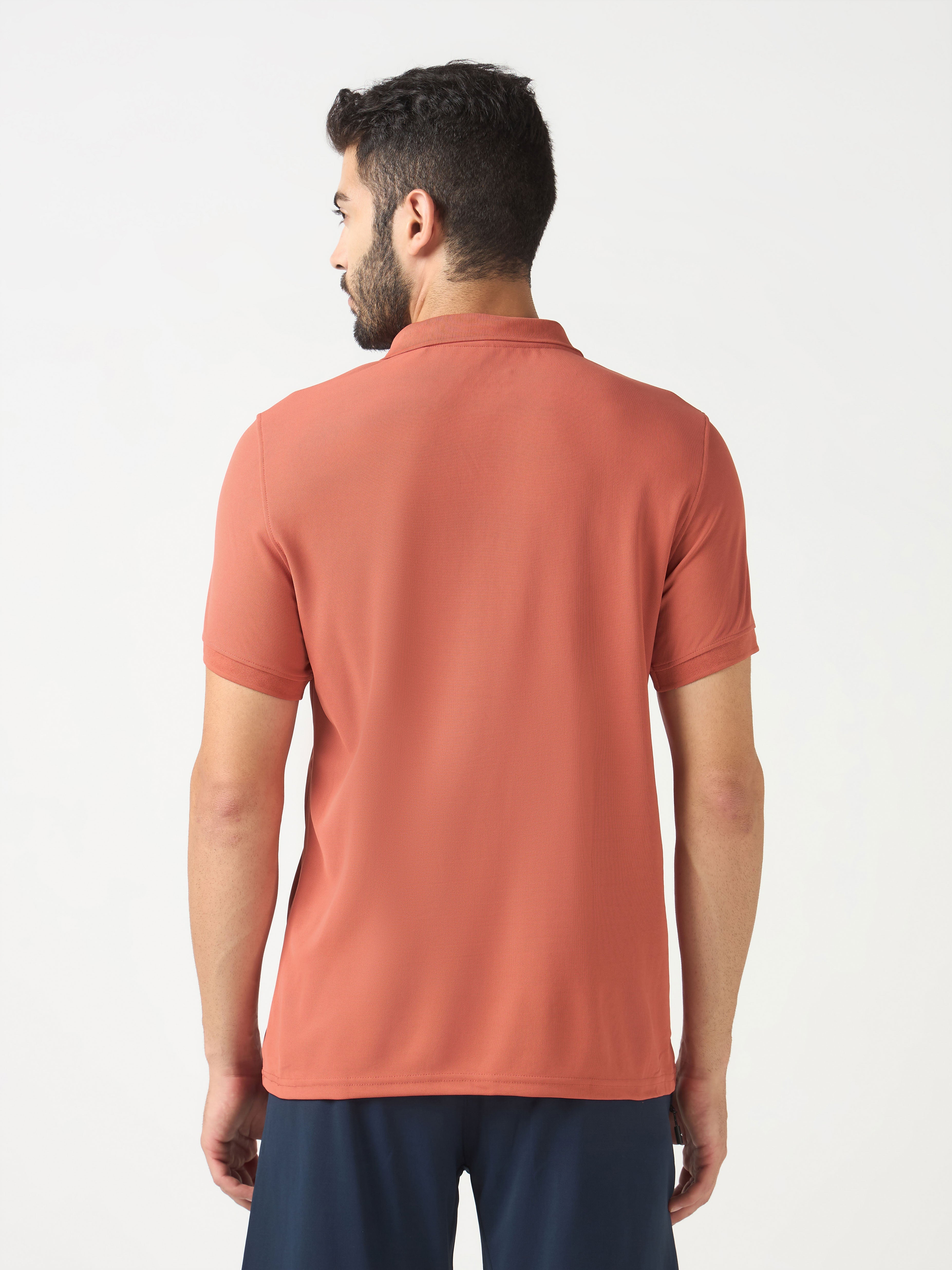 Technosport Collar Neck Tshirt (Matpiq) - OR11 - CHILLI FLAKES