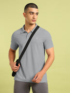 Technosport Collar Neck Tshirt (Matpiq) - OR11 - LT GREY B