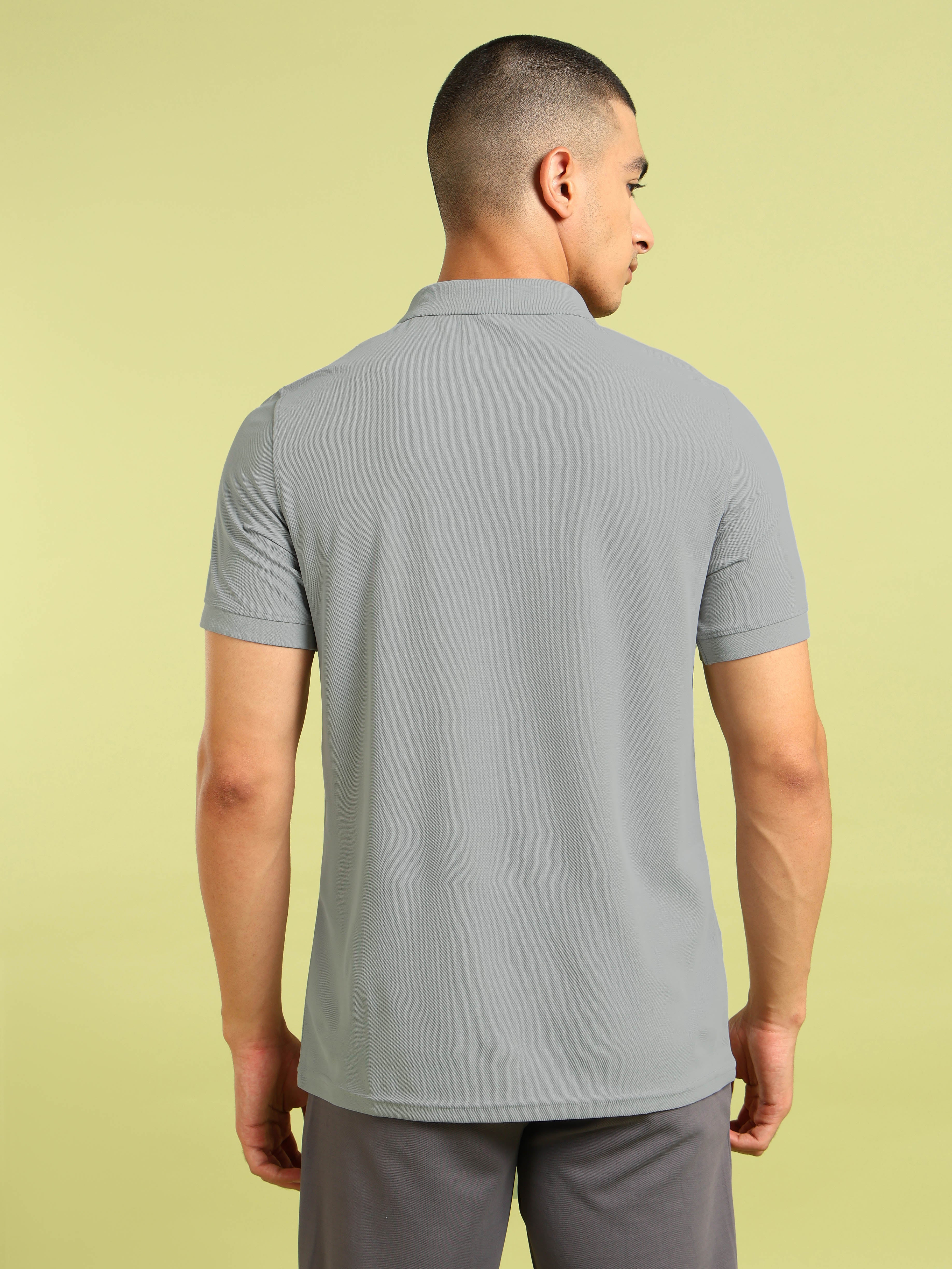 Technosport Collar Neck Tshirt (Matpiq) - OR11 - LT GREY B