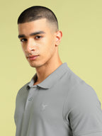 Technosport Collar Neck Tshirt (Matpiq) - OR11 - LT GREY B
