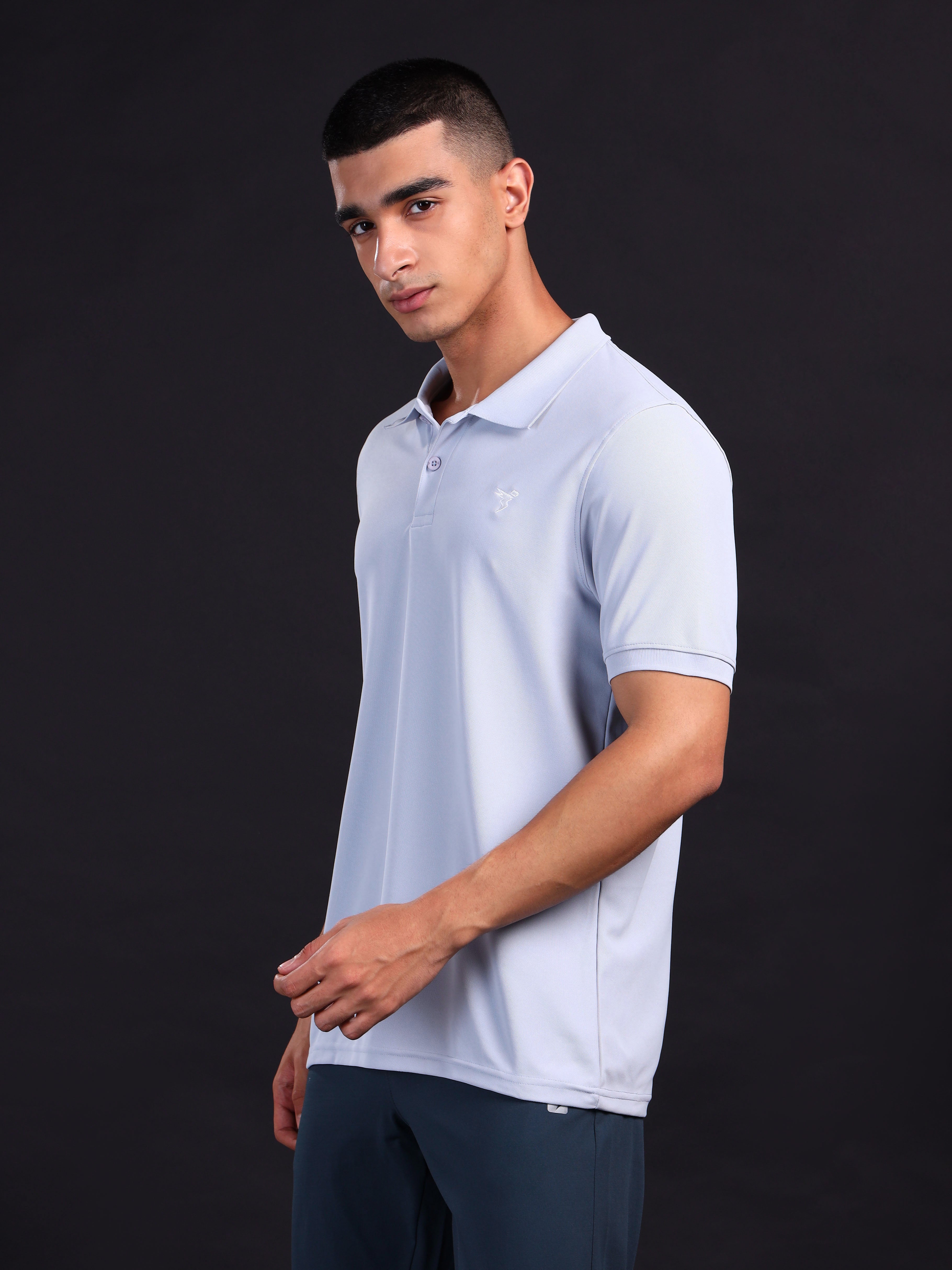 Technosport Collar Neck Tshirt (Matpiq) - OR11 - MIDNIGHT BLUE B