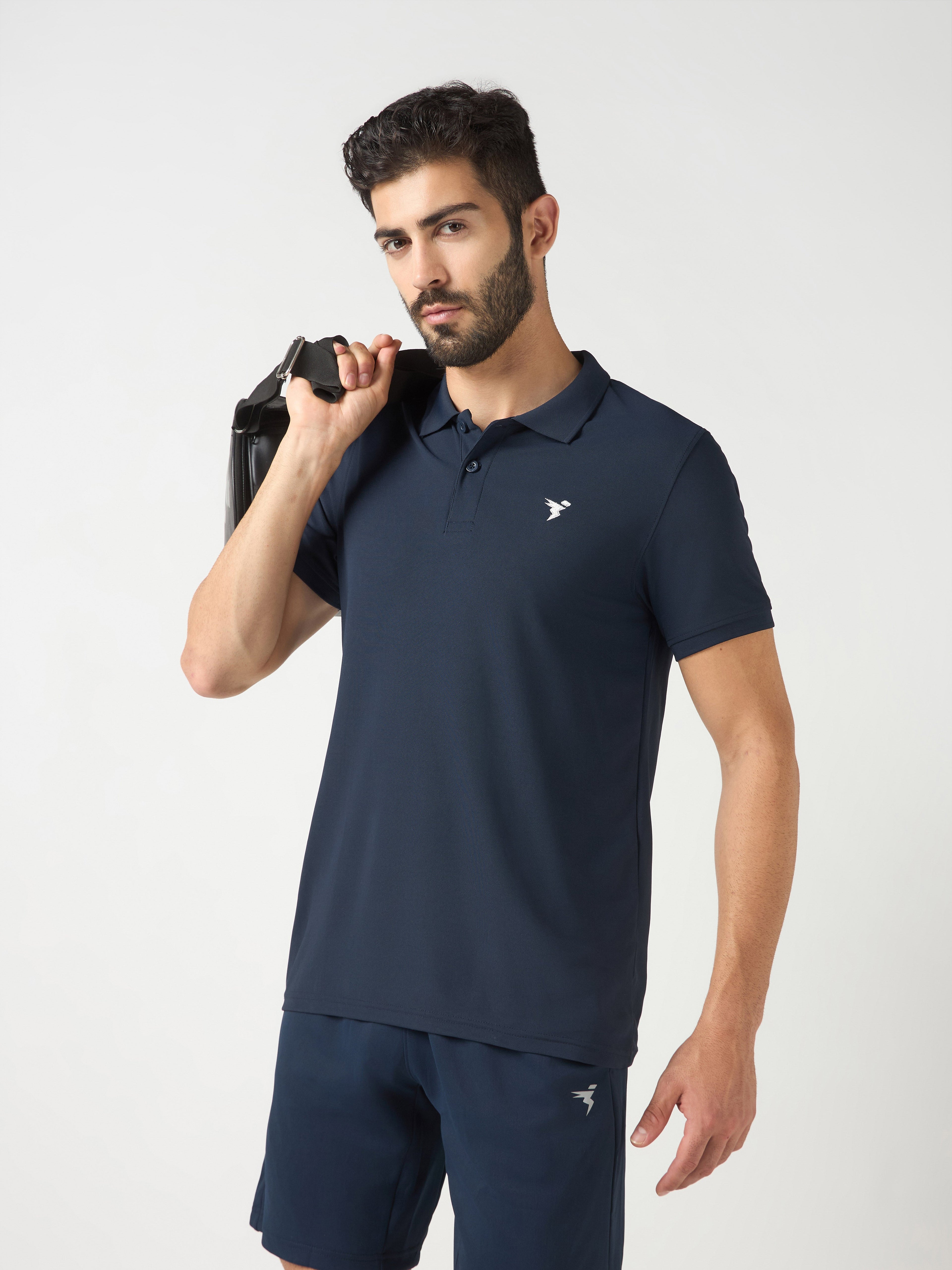 Technosport Collar Neck Tshirt (Matpiq) - OR11 - NAVY B