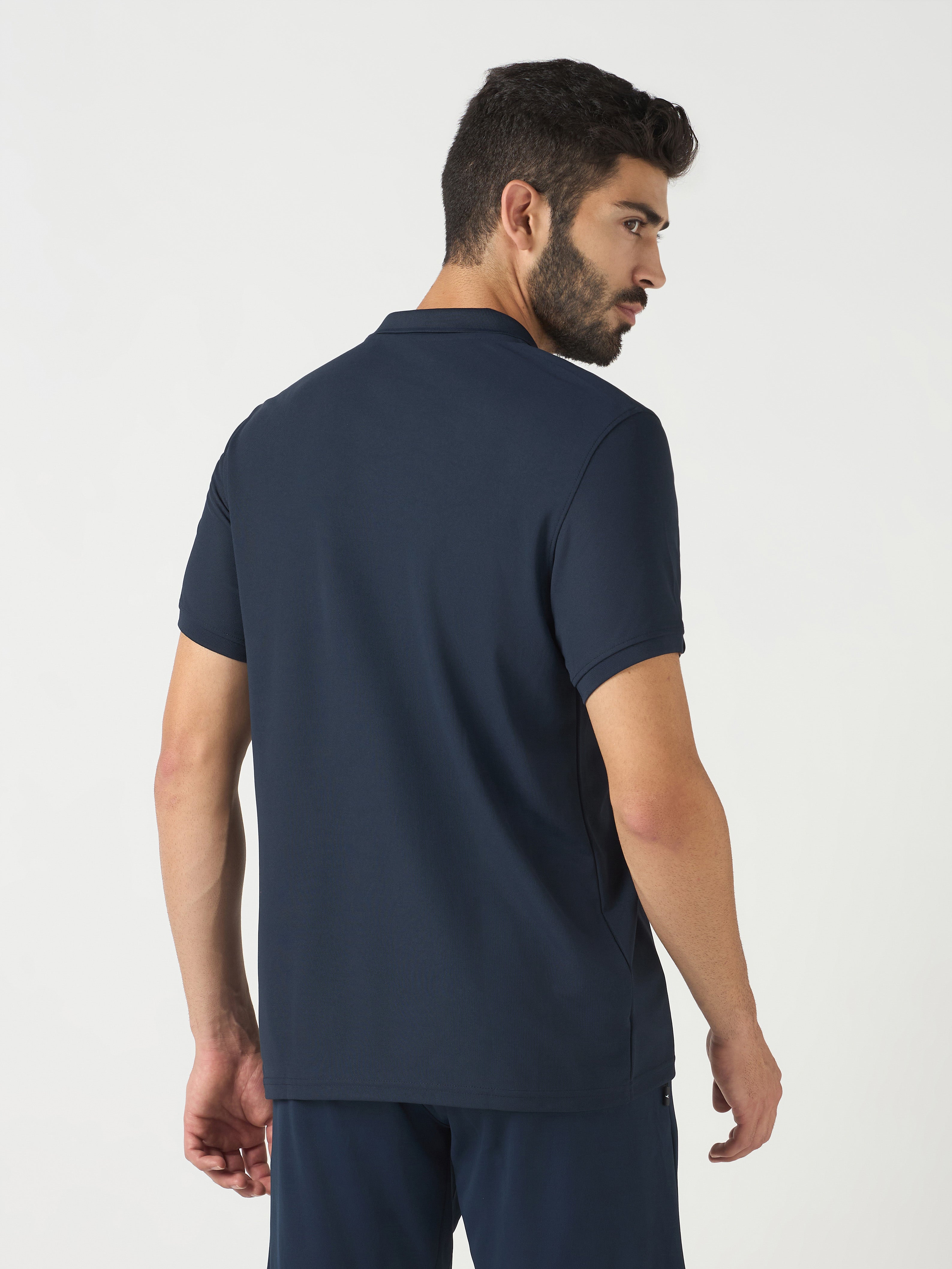 Technosport Collar Neck Tshirt (Matpiq) - OR11 - NAVY B