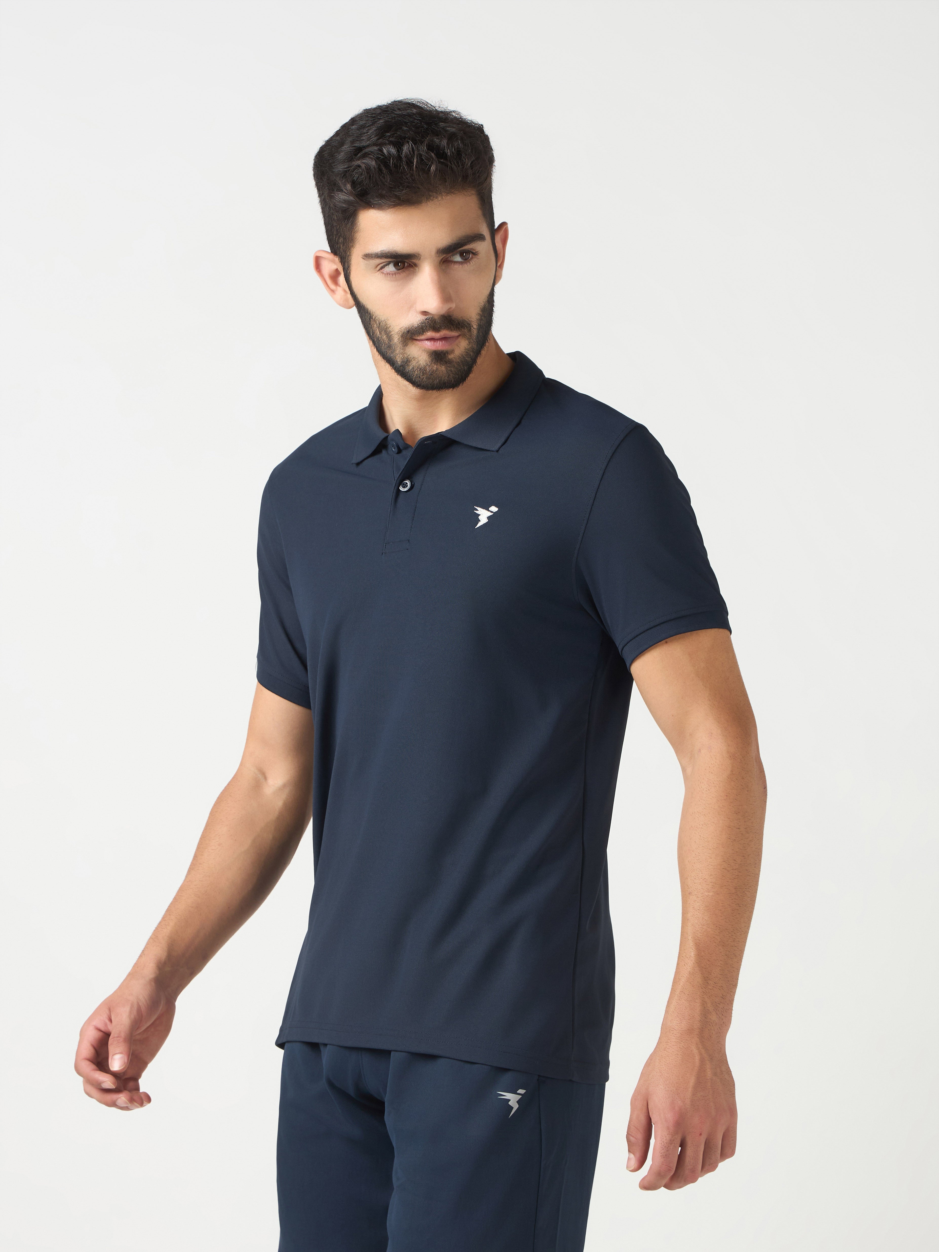 Technosport Collar Neck Tshirt (Matpiq) - OR11 - NAVY B