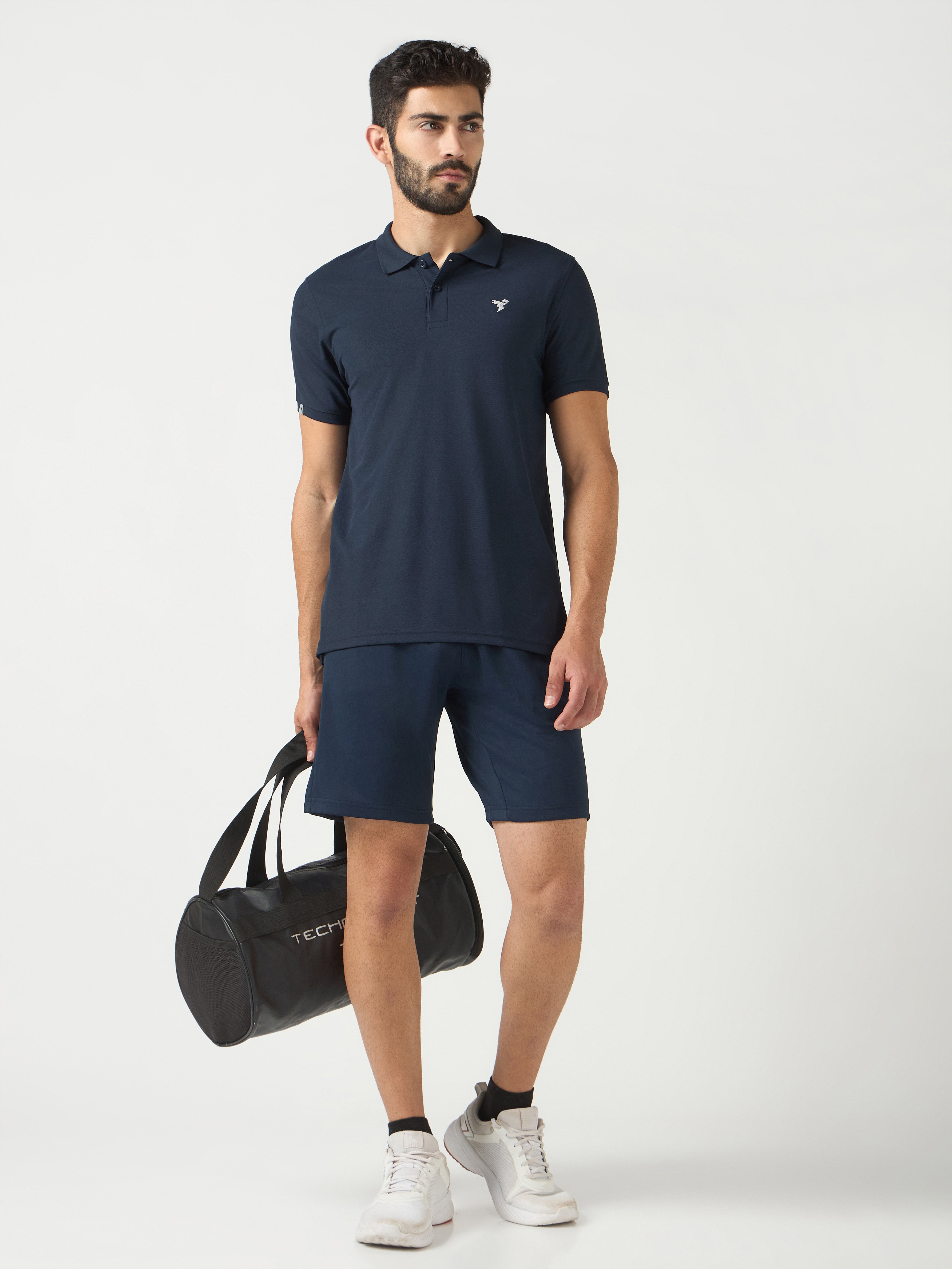Technosport Collar Neck Tshirt (Matpiq) - OR11 - NAVY B