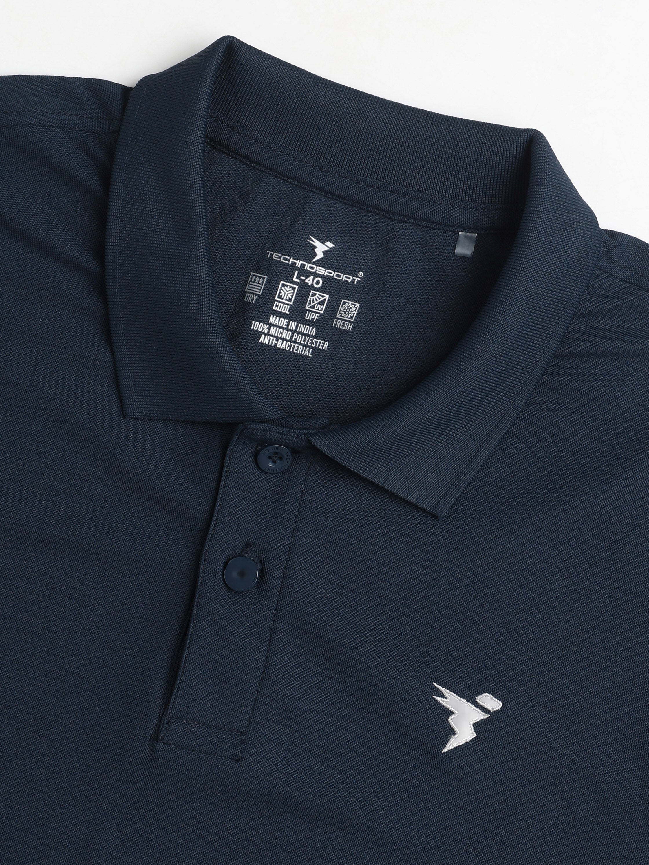 Technosport Collar Neck Tshirt (Matpiq) - OR11 - NAVY B