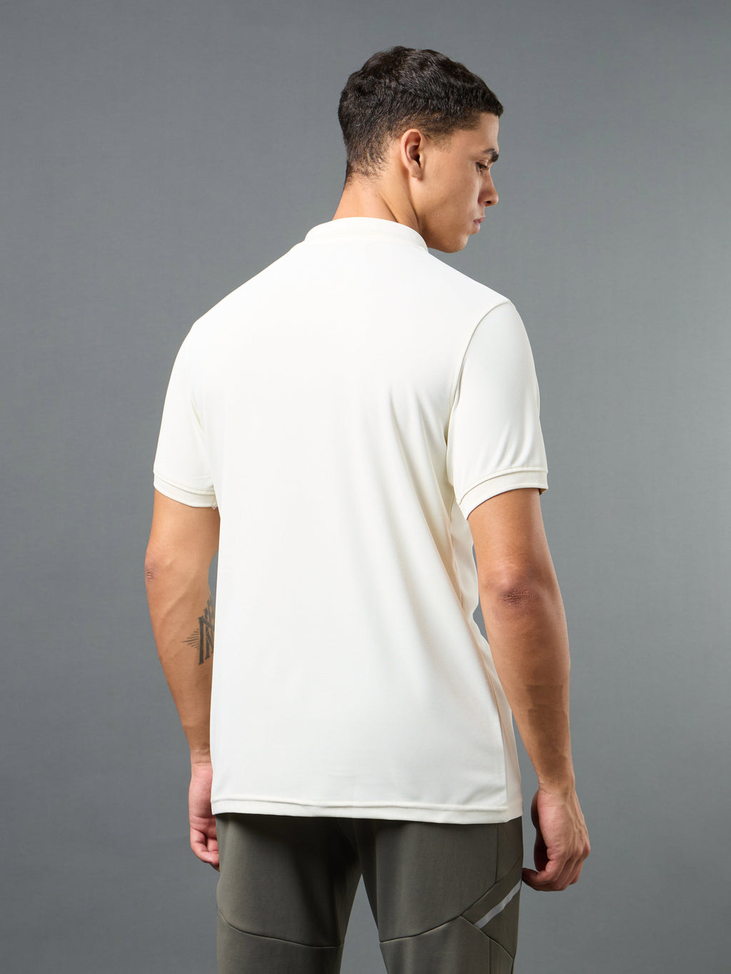 Technosport Collar Neck Tshirt (Matpiq) - OR11 - OFF WHITE B
