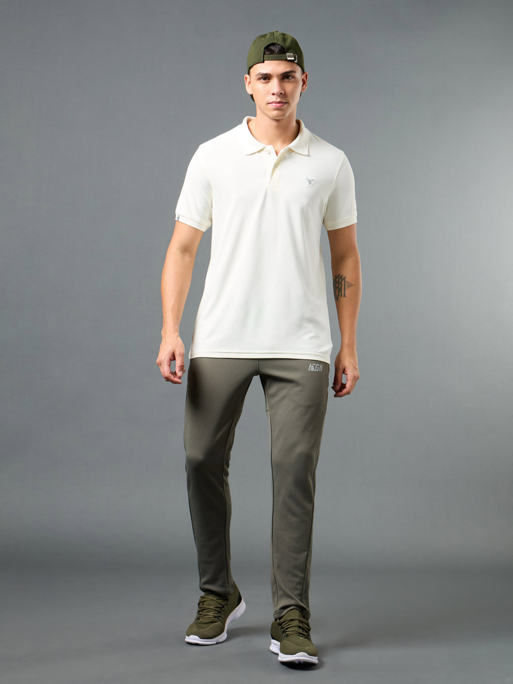 Technosport Collar Neck Tshirt (Matpiq) - OR11 - OFF WHITE B
