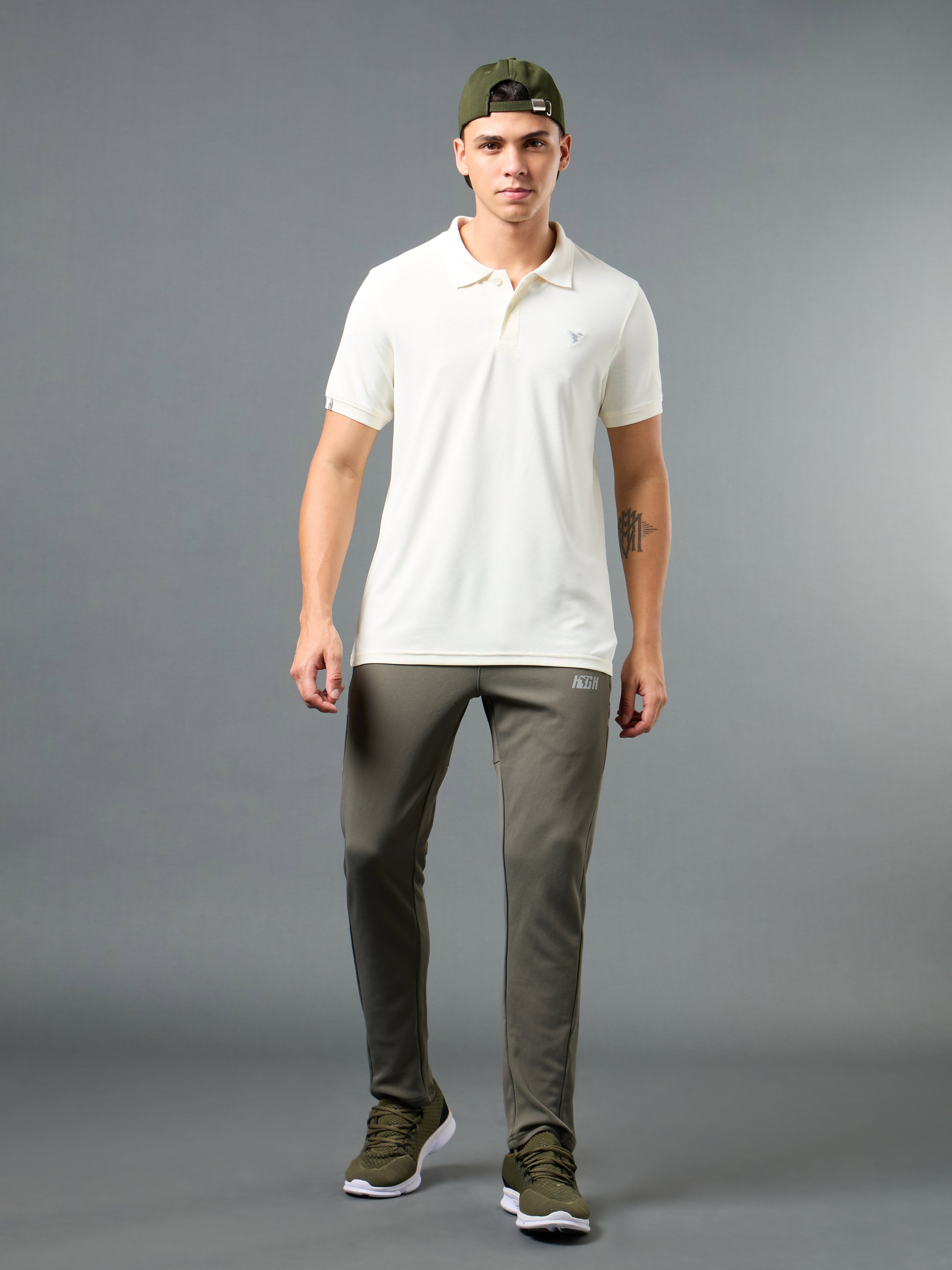Technosport Collar Neck Tshirt (Matpiq) - OR11 - OFF WHITE B