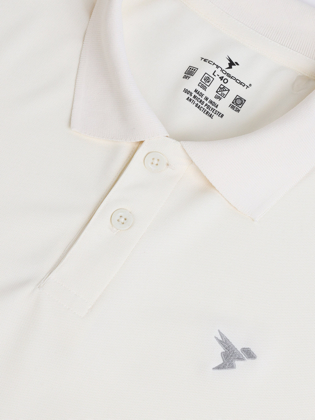 Technosport Collar Neck Tshirt (Matpiq) - OR11 - OFF WHITE B