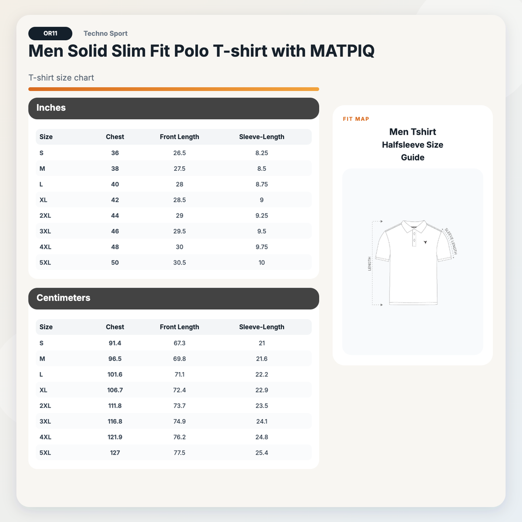 Technosport Collar Neck Tshirt (Matpiq) - OR11 - BLACK