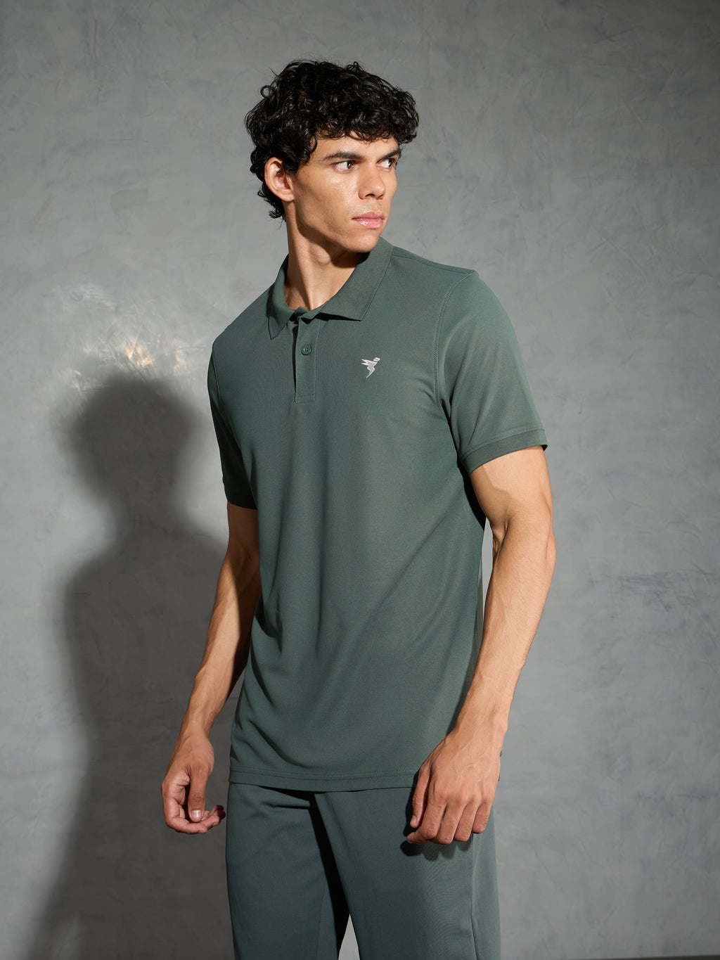 Technosport Collar Neck Tshirt (Matpiq) - OR11 - TREKKING GREEN
