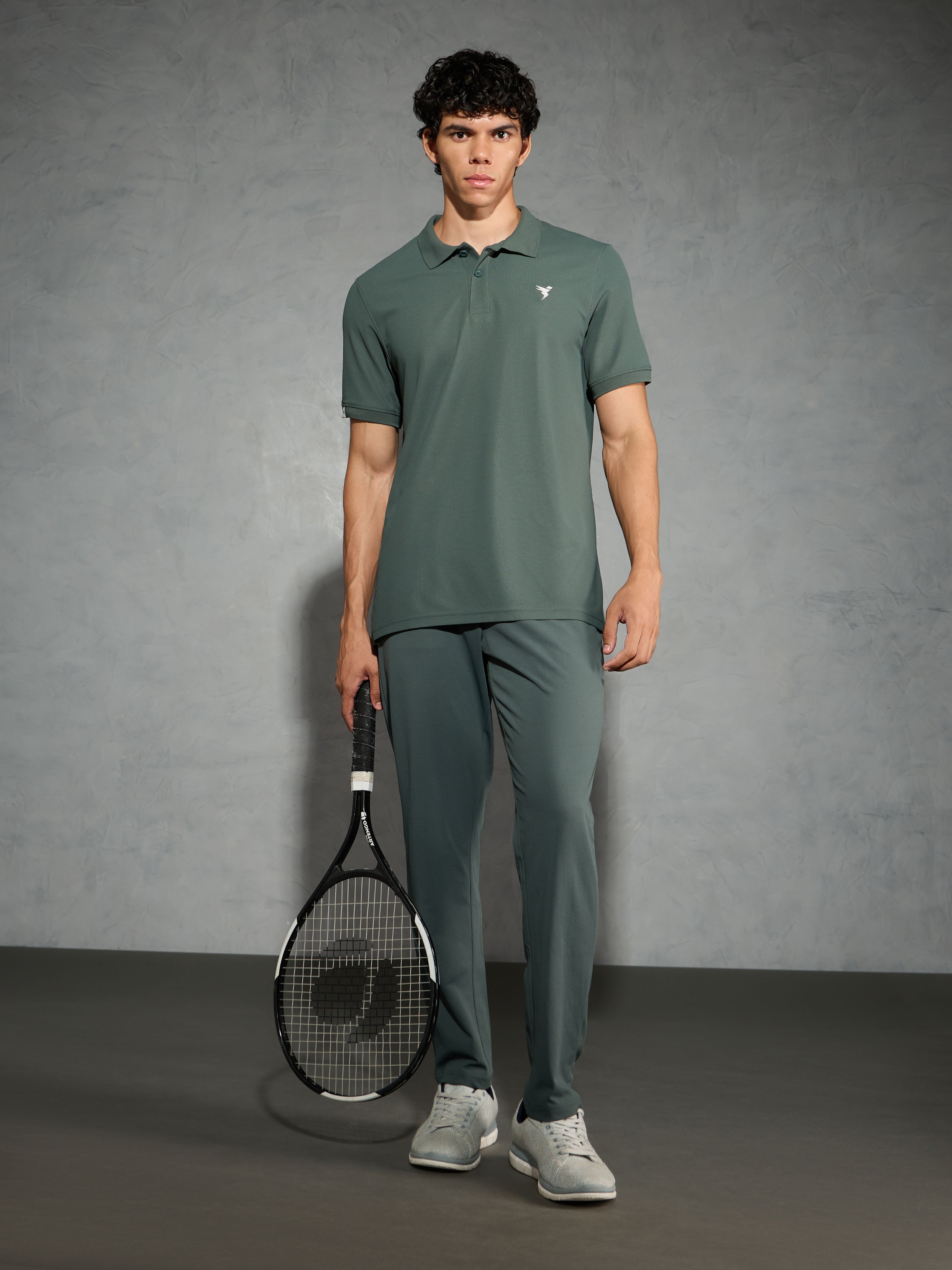 Technosport Collar Neck Tshirt (Matpiq) - OR11 - TREKKING GREEN