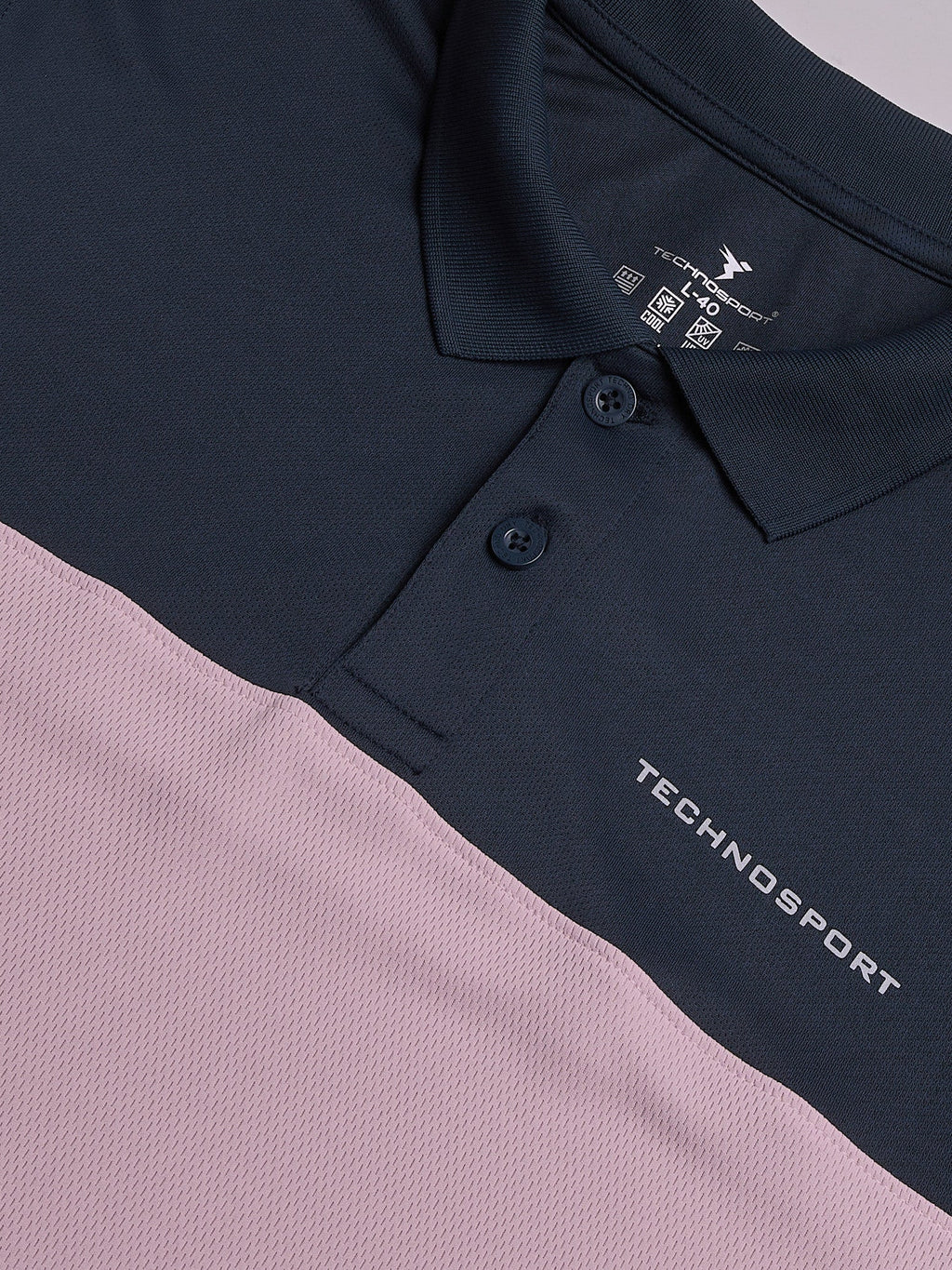 Technosport Collar Neck Tshirt (Techno Cool) - OR13 - DUSTY PINK