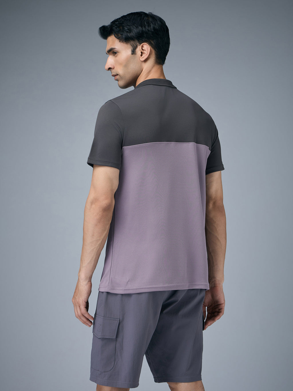 Technosport Collar Neck Tshirt (Techno Cool) - OR13 - GRAY RIDGE